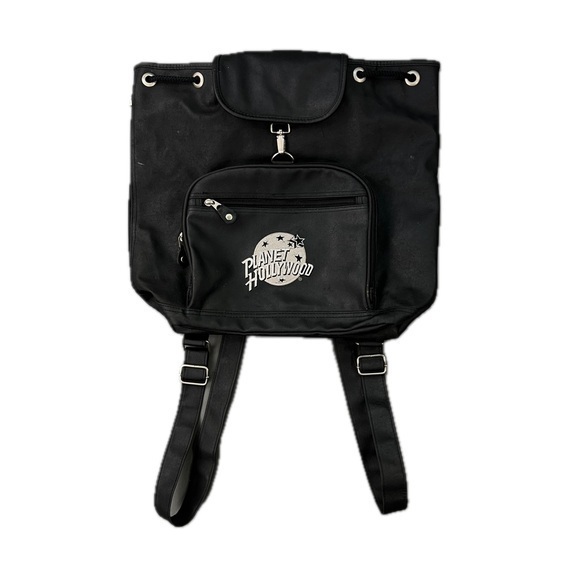 Vintage Handbags - PLANET HOLLYWOOD Embroidered Leather Backpack
